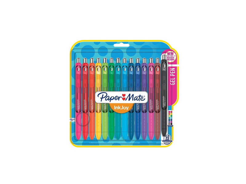 Paper Mate InkJoy Gelstifte | mittlere Spitze (0,7mm) | sortierte Farben | 14