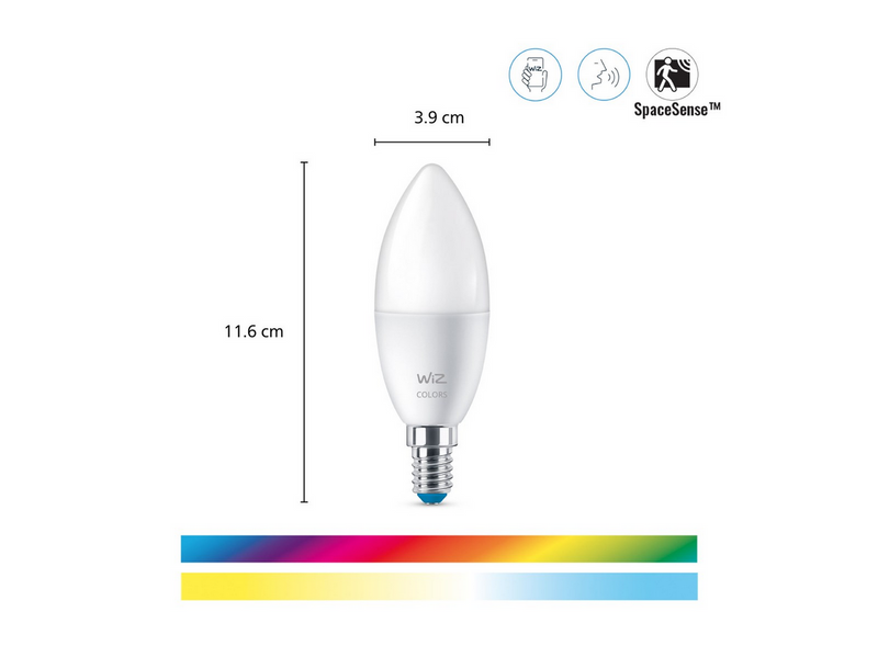 WiZ Colors Kerze E14 C37 – 3er-Set