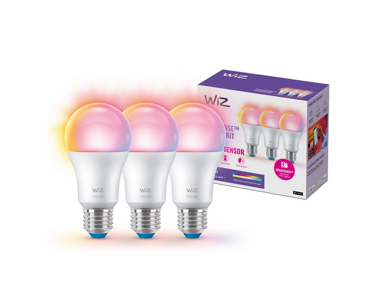 WiZ Color A60 E27 Smart LED Bulb 3-pack - RGB/16 Million colors + Dimmable