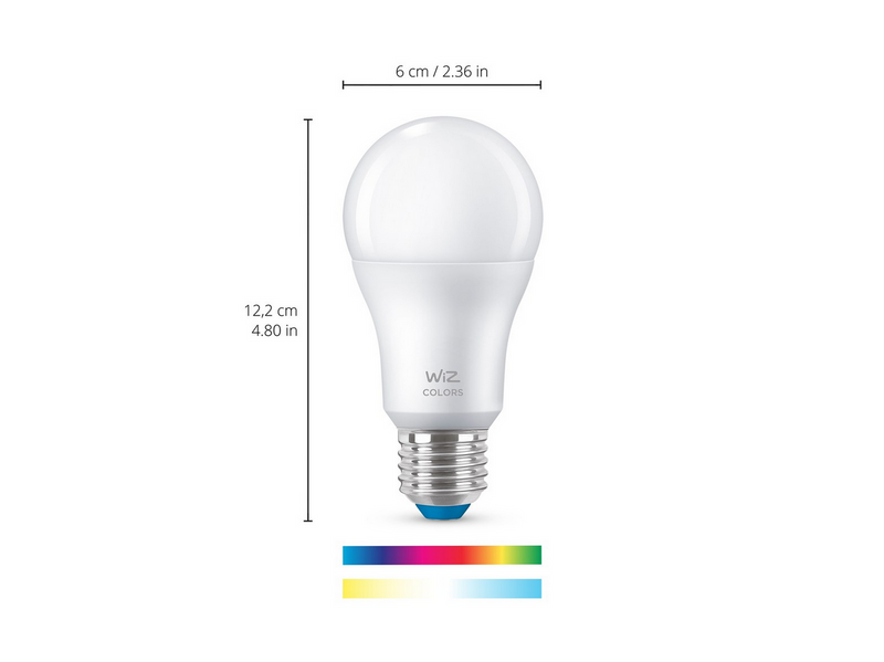 WiZ Color A60 E27 Smart LED Bulb 3-pack - RGB/16 Million colors + Dimmable