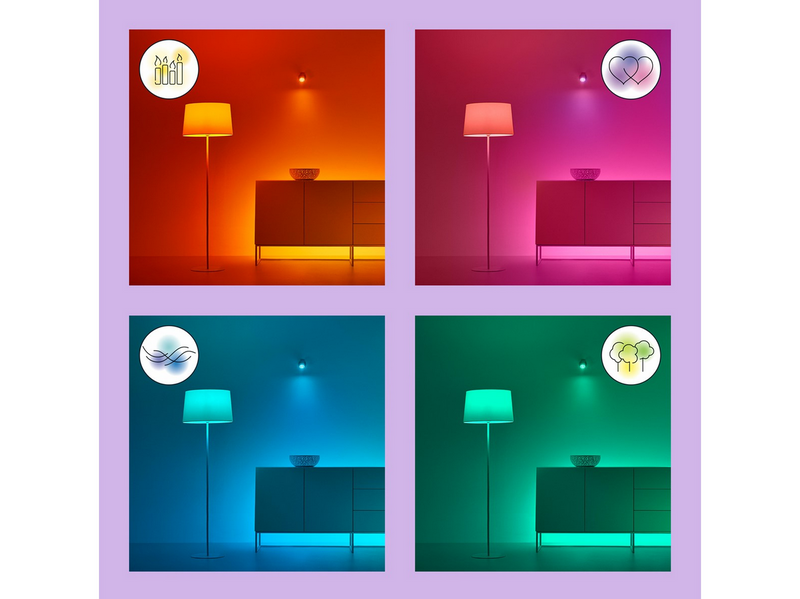 WiZ Color A60 E27 Smart LED Bulb 3-pack - RGB/16 Million colors + Dimmable