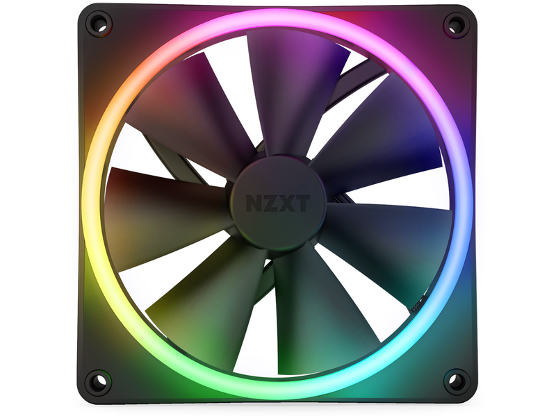 NZXT F140 RGB DUO 2-pack & RGB Controller - Black - Gehäuselüfter - 140mm -