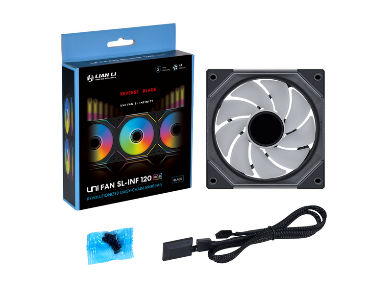 Lian Li UNI FAN SL-INF Reverse 120 Black - Gehäuselüfter - 120mm - Schwarz - 32