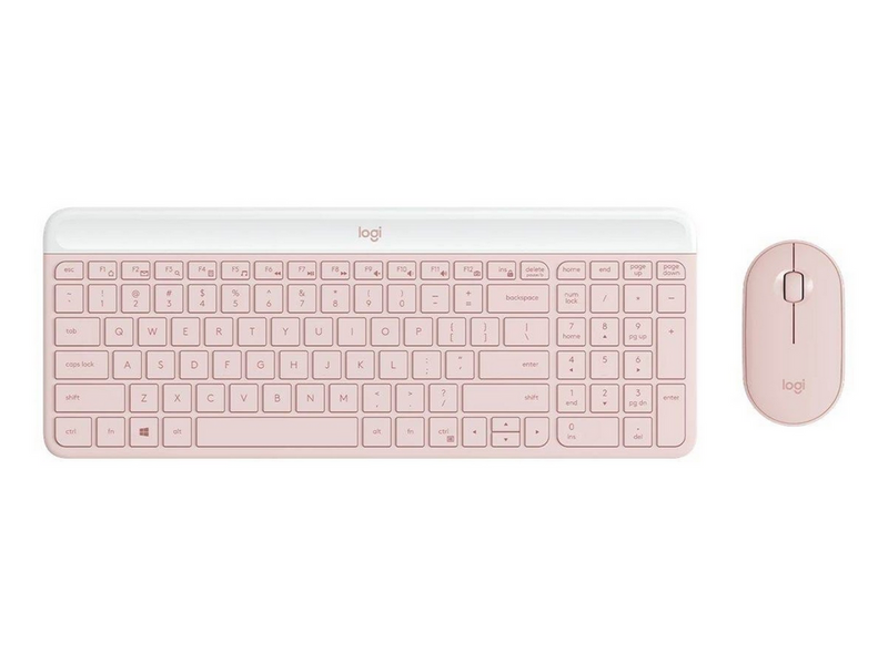 Logitech Slim Wireless Combo MK470 - Tastatur & Maus Set - Universal - Pink