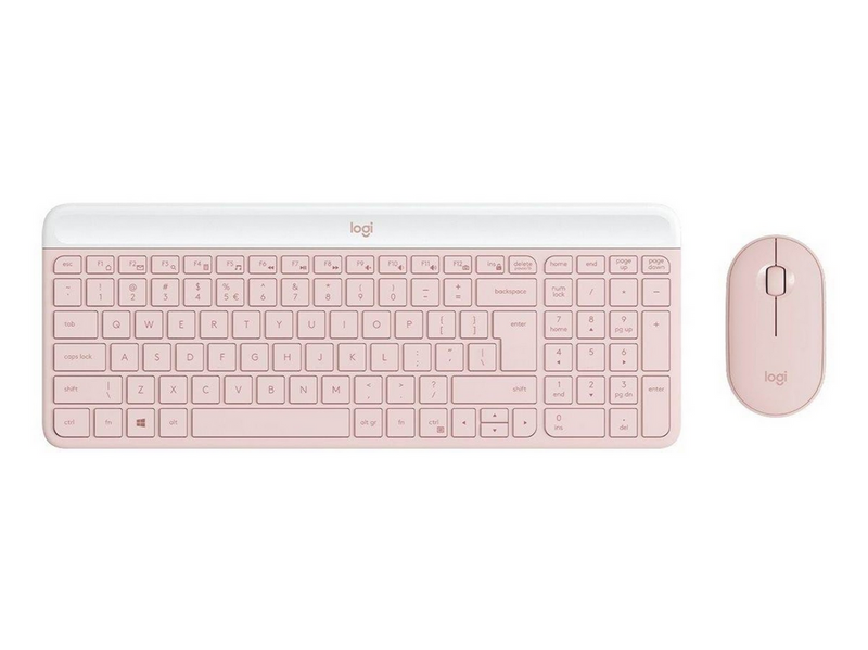 Logitech Slim Wireless Combo MK470 - Tastatur & Maus Set - Universal - Pink