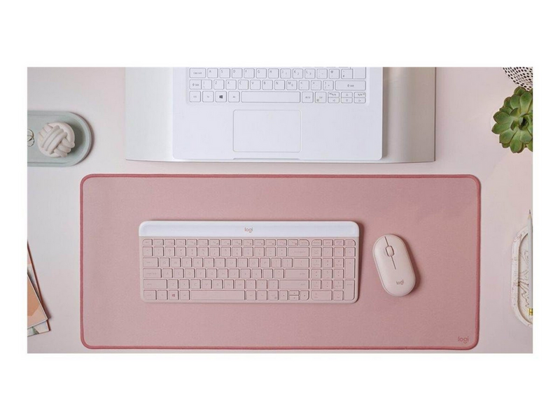 Logitech Slim Wireless Combo MK470 - Tastatur & Maus Set - Universal - Pink