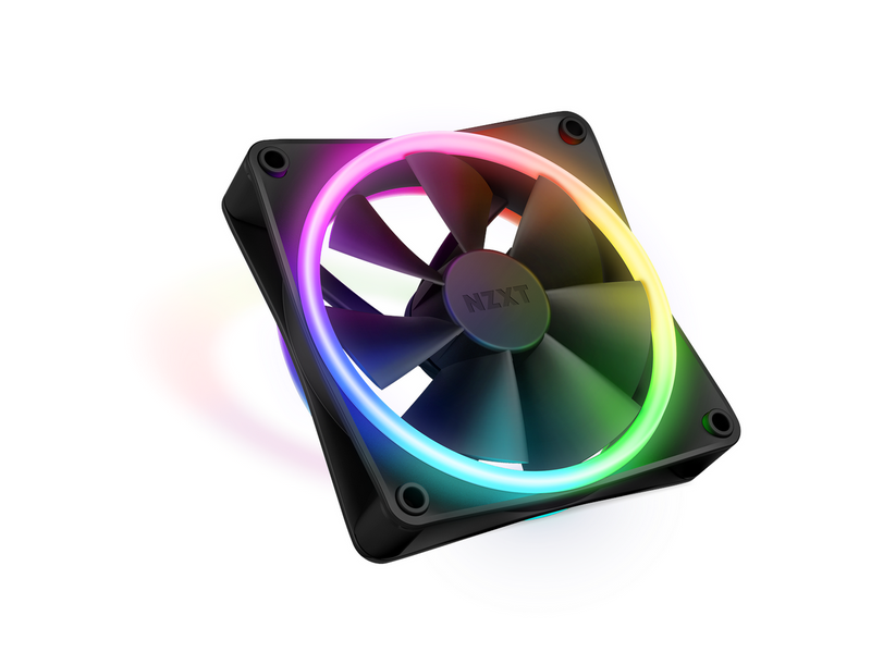 NZXT F120 RGB DUO - Black - Gehäuselüfter - 120mm - Schwarz mit RGB LED - 29 dBA