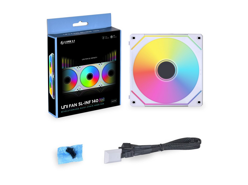 Lian Li UNI FAN SL-INF 140 White - Gehäuselüfter - 140mm - Weiß mit