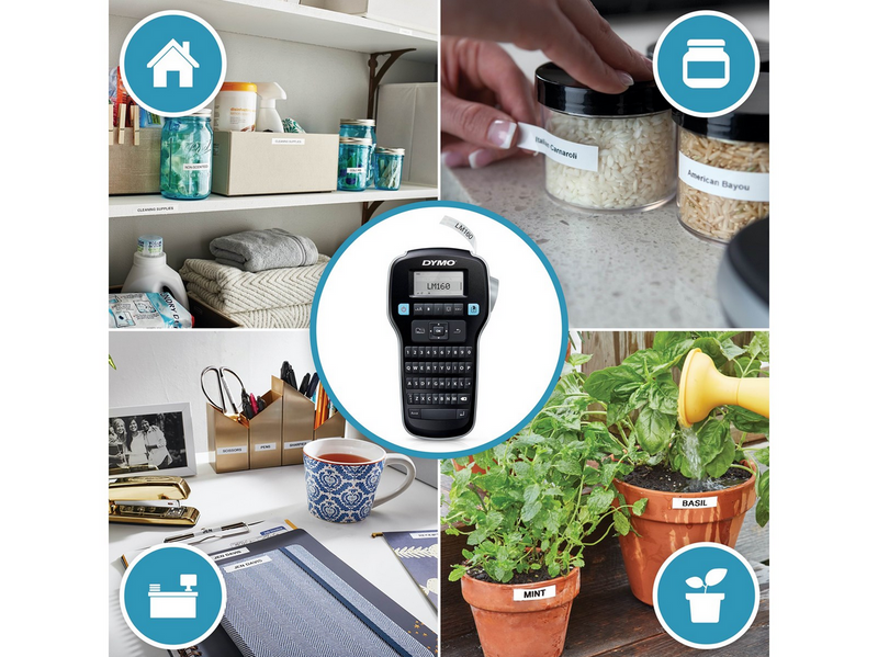 DYMO LabelManager 160 Etikettendrucker-Starterkit | mit 3 Rollen Dymo D1 Label