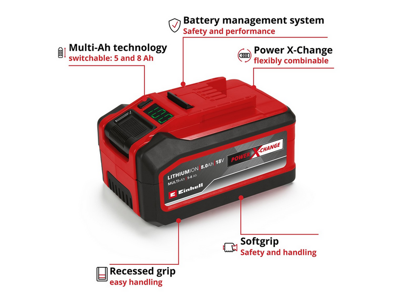 Einhell Battery 18V 5-8Ah Multi-Ah PXC Plus