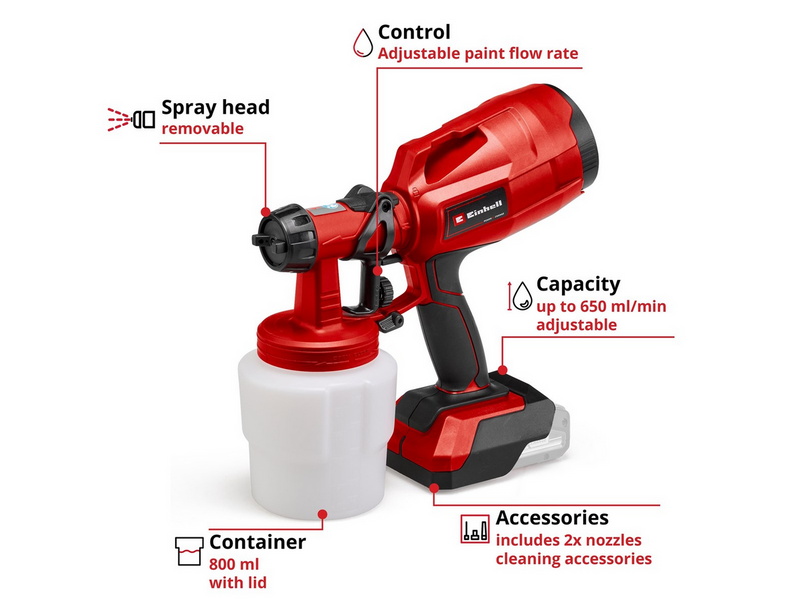 Einhell Cl.Paint Spray Sys (Spray Gun) TC-SY 18/60 Li-Solo