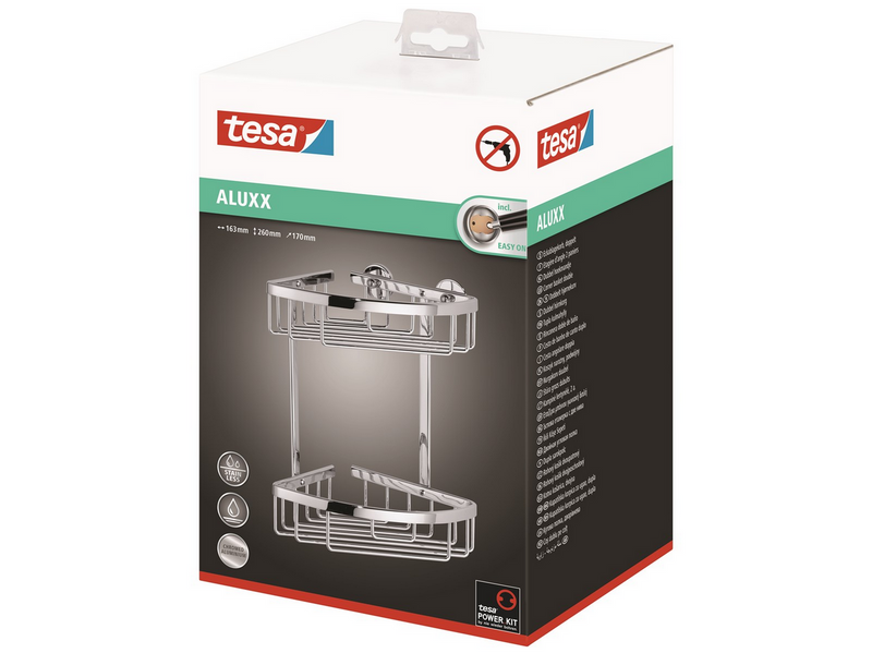 tesa Aluxx corner shelf self-adhesive