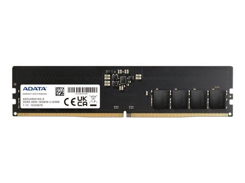 A-Data UDIMM DDR5-4800 - 16GB - CL40 - Single Channel (1 pcs) - Schwarz