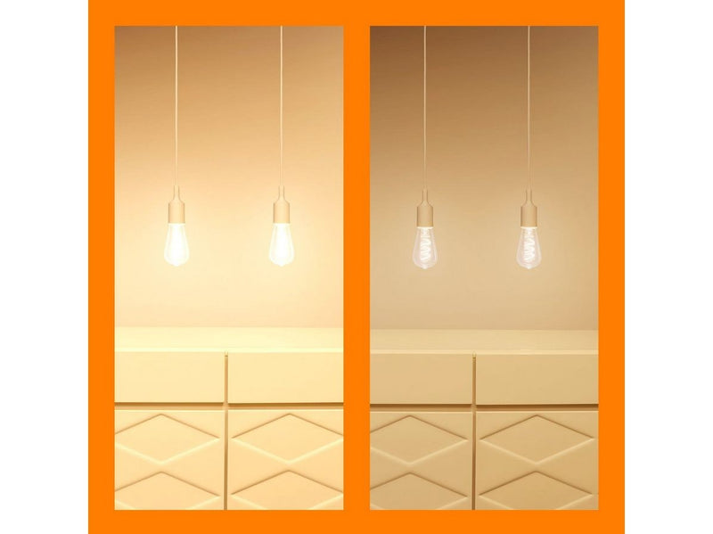 WiZ ST64 E27 Clear Smart Filament Bulb - RGB/16 Million colors + Dimmable White