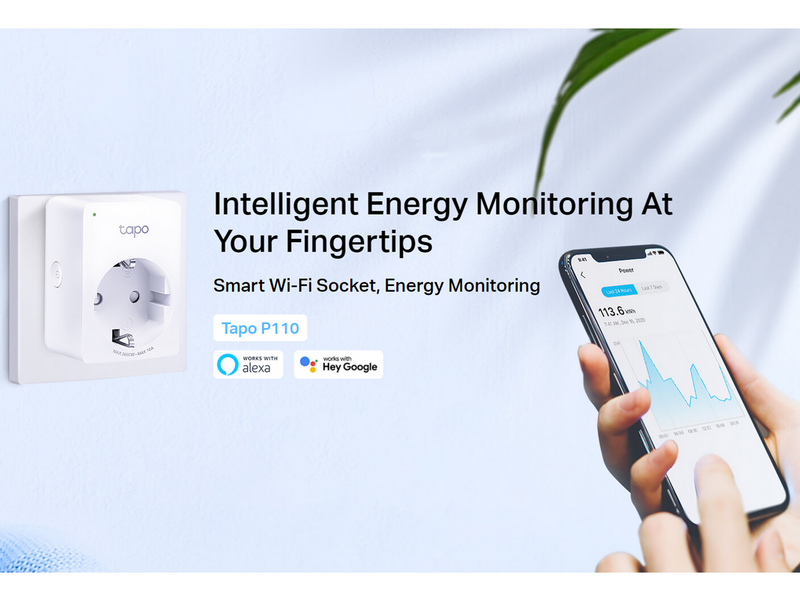 TP-Link Tapo P110 (4-Pack) Mini Smart Wi-Fi Socket Energy Monitoring