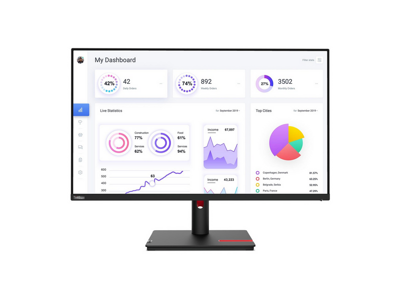 31.5" Lenovo ThinkVision T32p-30 - 3840x2160 (4K) - IPS - 90W USB-C