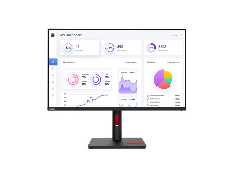 31.5" Lenovo ThinkVision T32p-30 - 3840x2160 (4K) - IPS - 90W USB-C