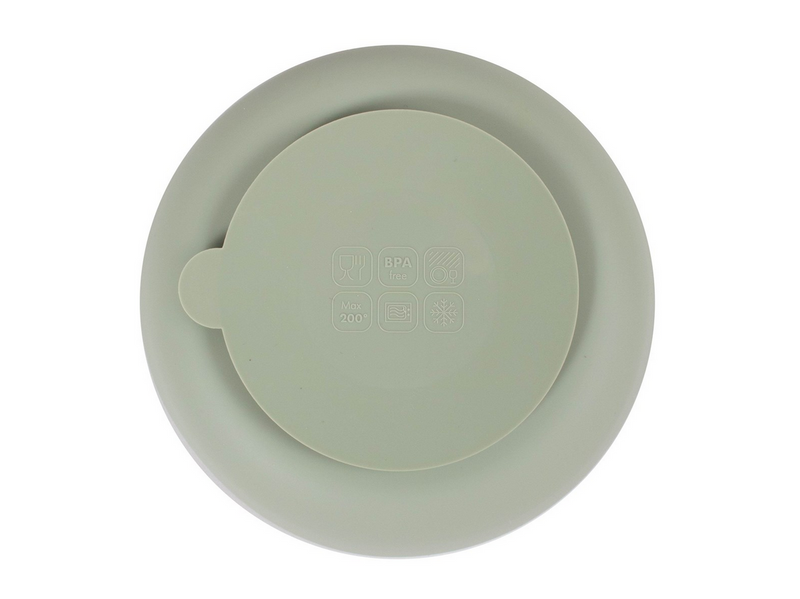 Filibabba Silicone divided plate - Green