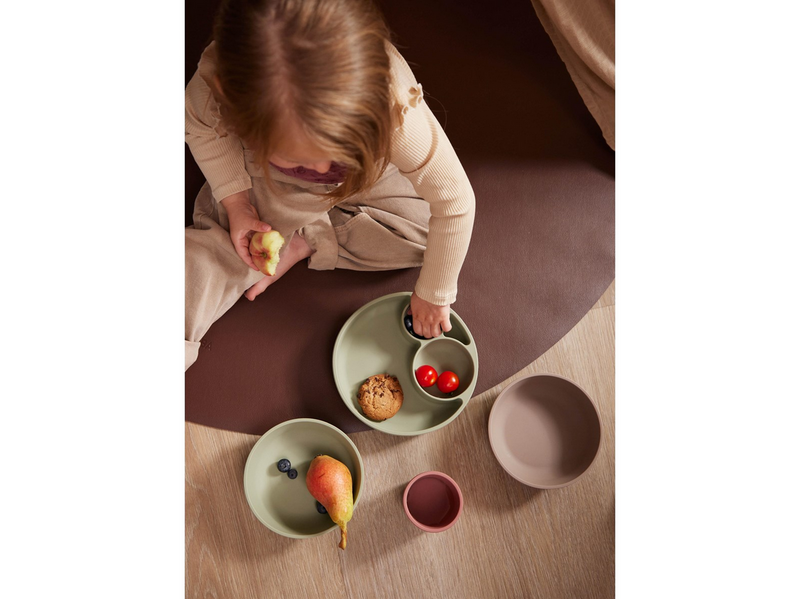 Filibabba Silicone divided plate - Green