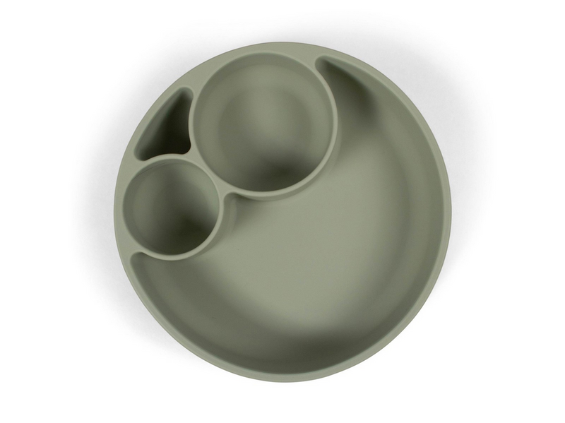 Filibabba Silicone divided plate - Green