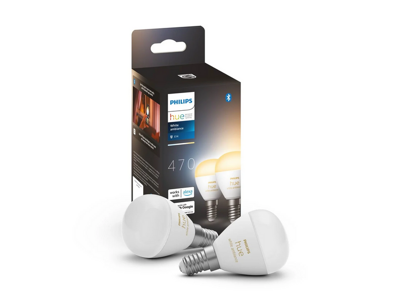 Philips Hue White Ambiance E14 Smart luster bulb (2-pack)