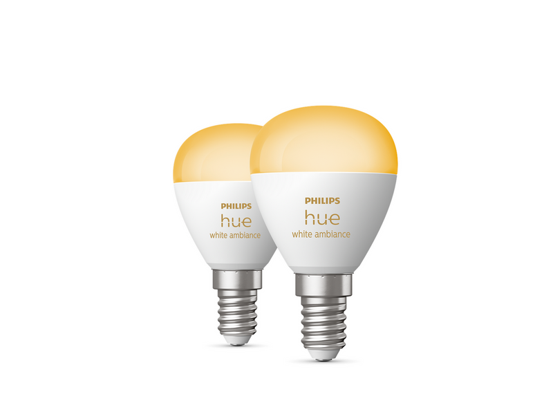 Philips Hue White Ambiance E14 Smart luster bulb (2-pack)
