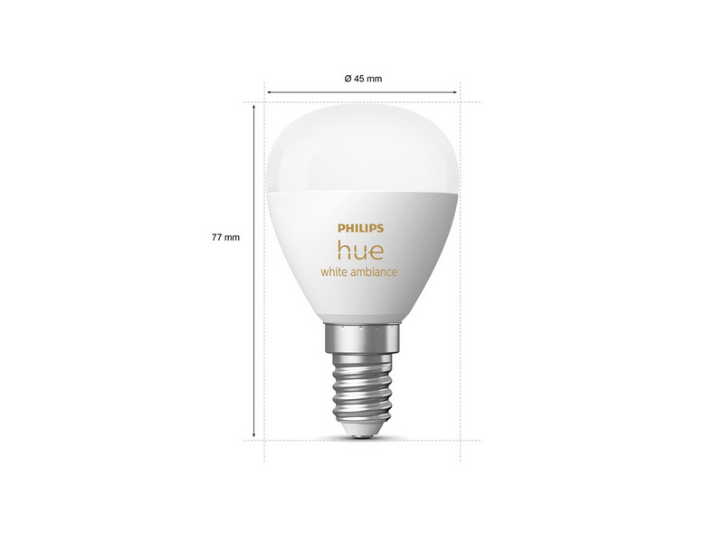 Philips Hue White Ambiance E14 Smart luster bulb (2-pack)