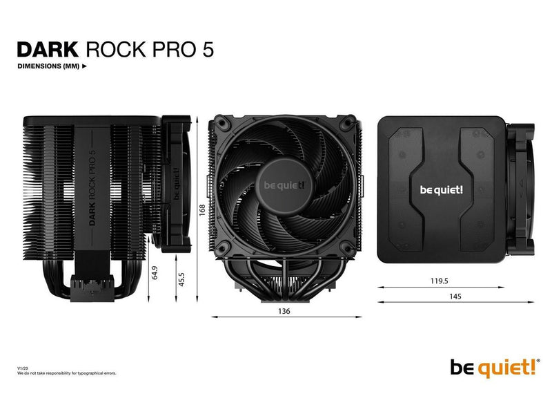 be quiet! Dark Rock Pro 5 - CPU-Luftkühler - Max 32 dBA