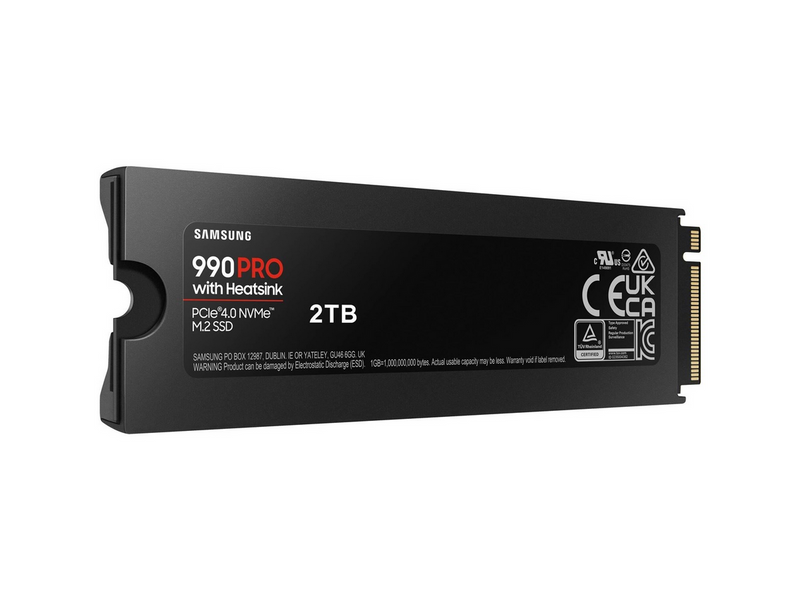 Samsung 990 Pro SSD - 2TB - Mit Kühlkörper - M.2 2280 - PCIe 4.0