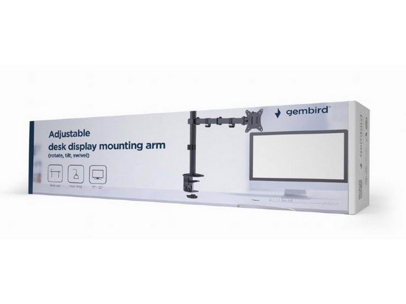 Gembird Monitor Arm Pole - Adjustable desk arm 1-display 17"-32"