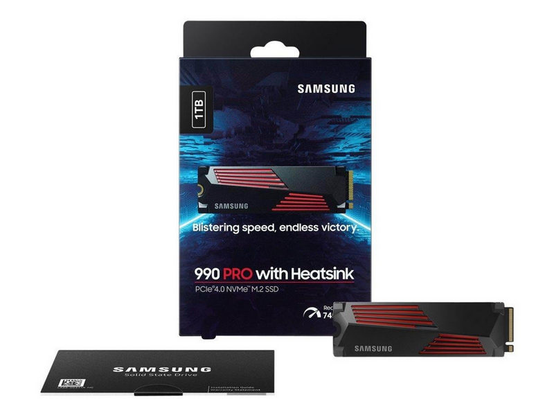 Samsung 990 Pro SSD - 1TB - Mit Kühlkörper - M.2 2280 - PCIe 4.0