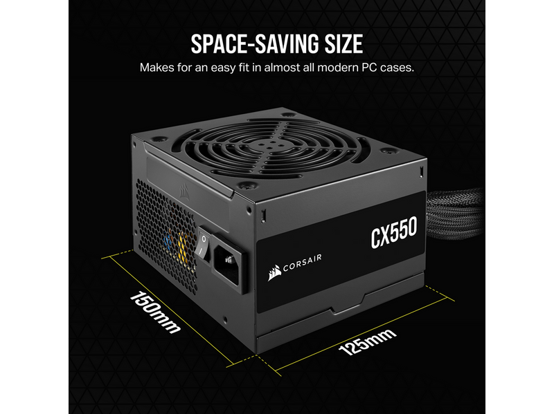 Corsair CX550 Netzteile - 550 Watt - 120 mm - ATX 2.4 - 80 Plus Bronze