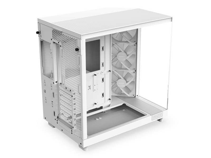 NZXT H6 Flow Compact Dual Chamber with RGB - Matte White - Gehäuse - Miditower