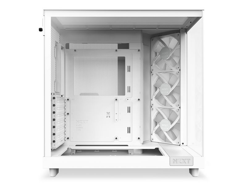 NZXT H6 Flow Compact Dual Chamber with RGB - Matte White - Gehäuse - Miditower