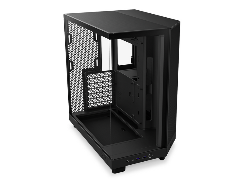NZXT H6 Flow Compact Dual Chamber with RGB - Matte Black - Gehäuse - Miditower