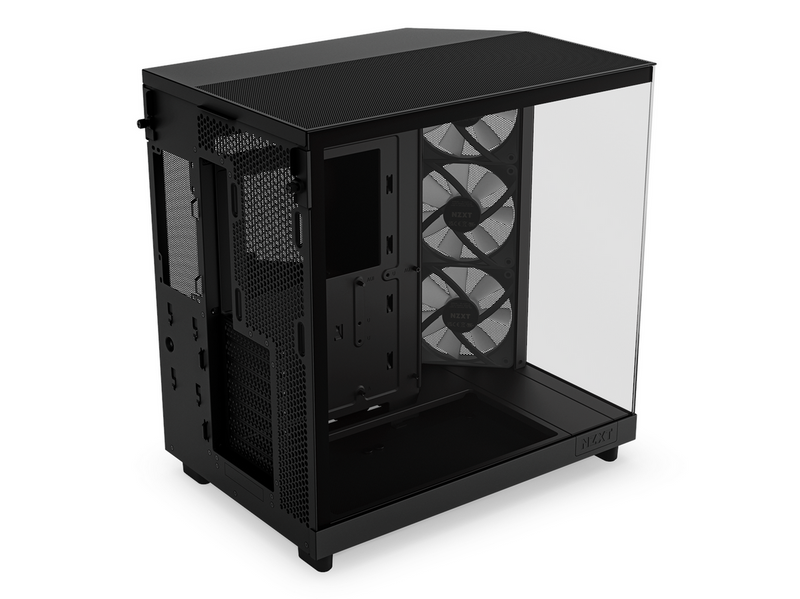 NZXT H6 Flow Compact Dual Chamber with RGB - Matte Black - Gehäuse - Miditower