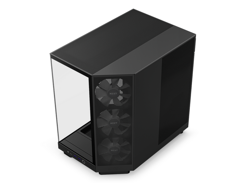 NZXT H6 Flow Compact Dual Chamber with RGB - Matte Black - Gehäuse - Miditower
