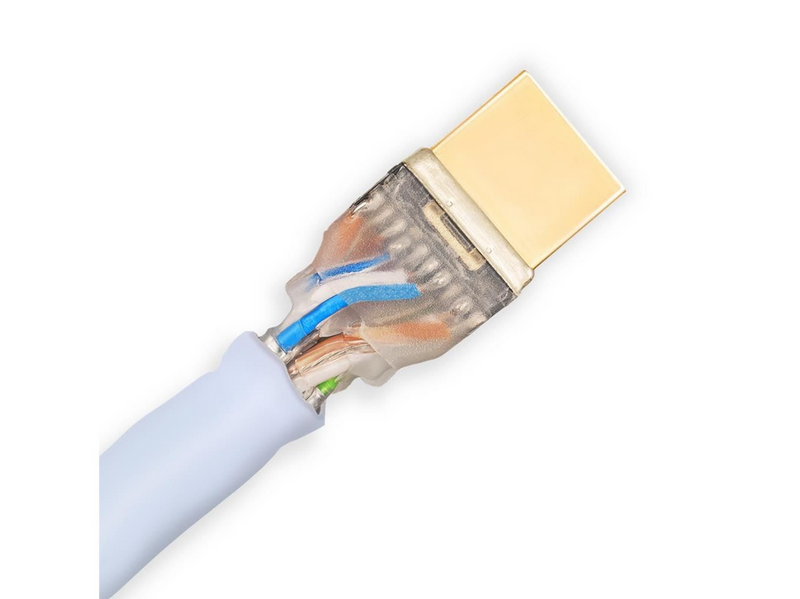 Supra HDMI 2.1 - 0.5 - Blau - 8K - Kabel mit abnehmbarem Steckergehäuse