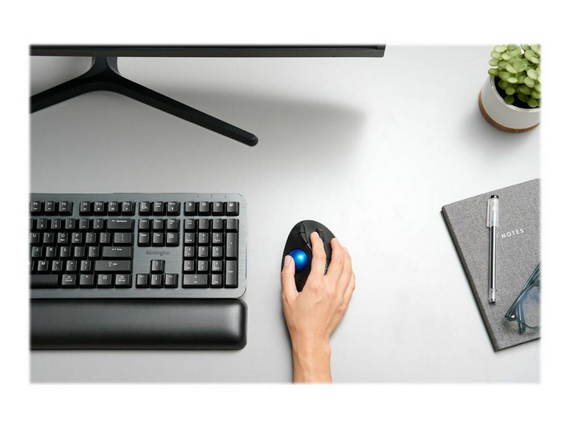 Kensington Pro Fit® Ergo TB450 Trackball - Maus (Schwarz)