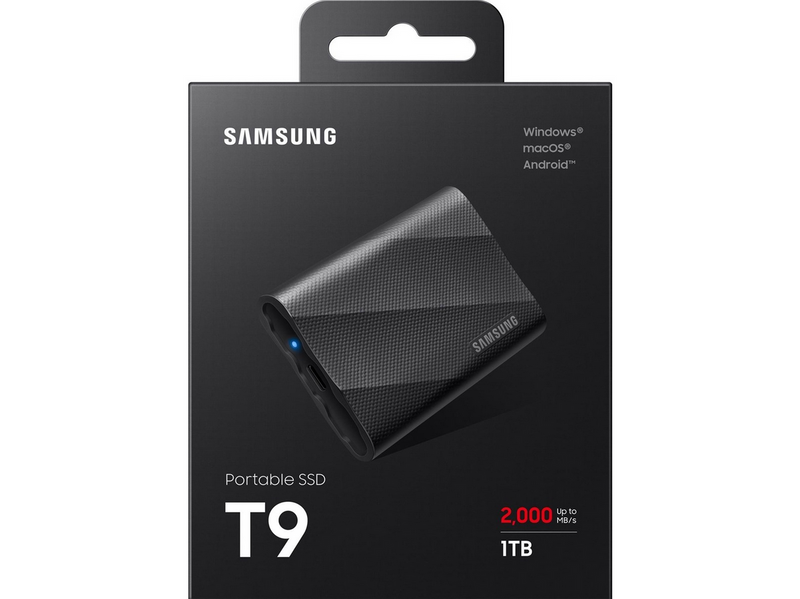 Samsung Portable SSD T9 - 2TB - Extern SSD - USB 3.2 Gen 2x2