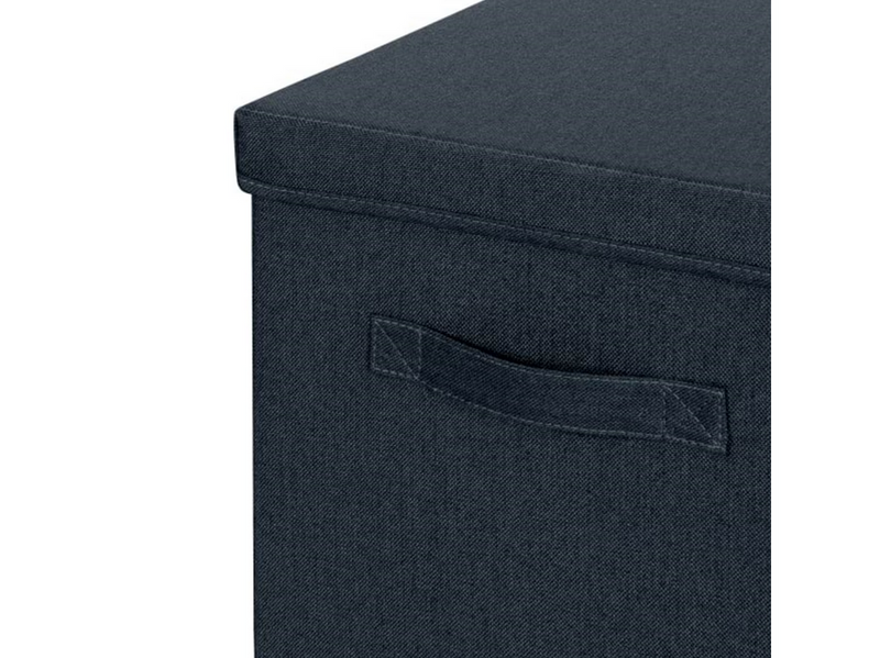 Leitz Aufbewahrungsbox aus Stoff mit Deckel groß, Samtgrau, 2er-Pack