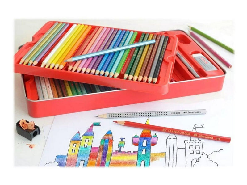 Faber-Castell Classic - coloured pencil and pencil set - 62 pieces