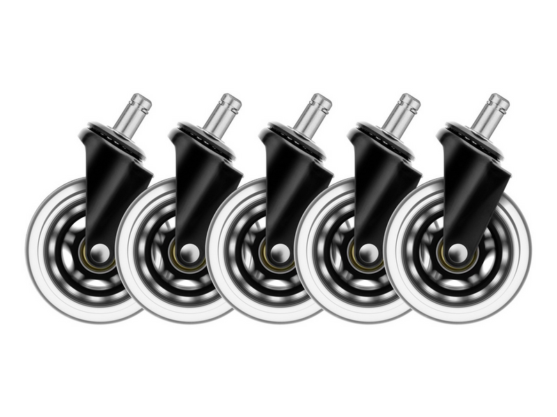 Deltaco 3" Universal Rubber Caster - Schwarz