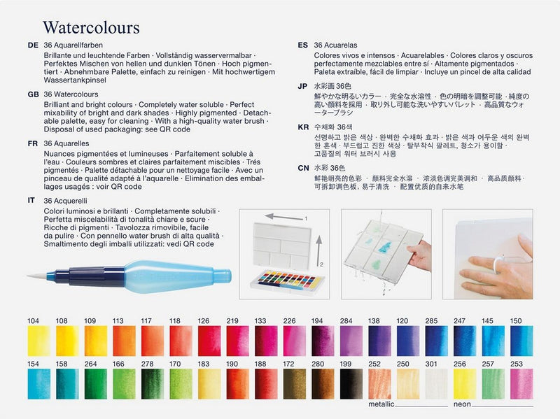 Faber-Castell Aquarellfarben in Näpfchen 36er Etui