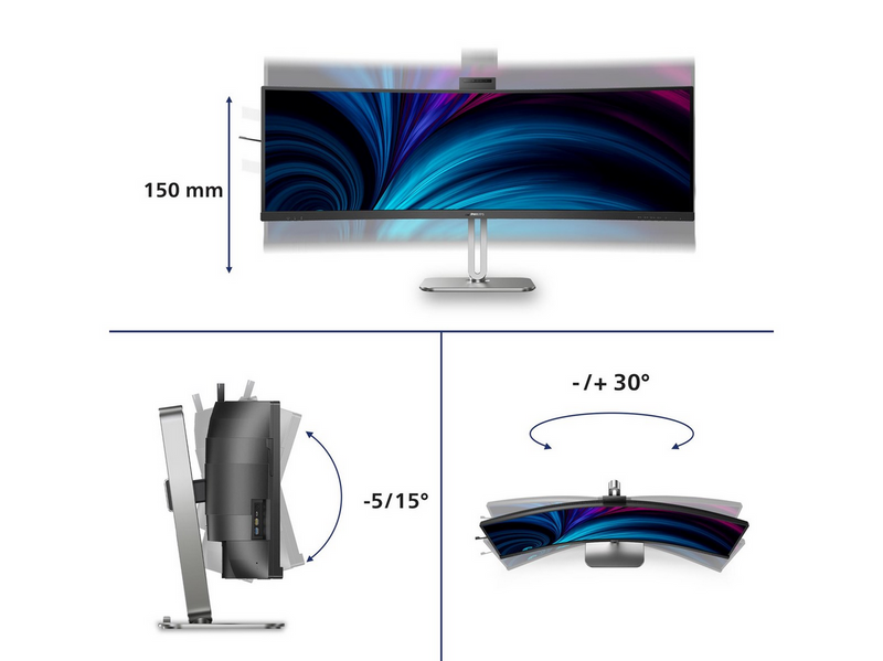 49" Philips 49B2U5900CH - 5120x1440 - 75Hz - VA - 100W USB-C - KVM switch
