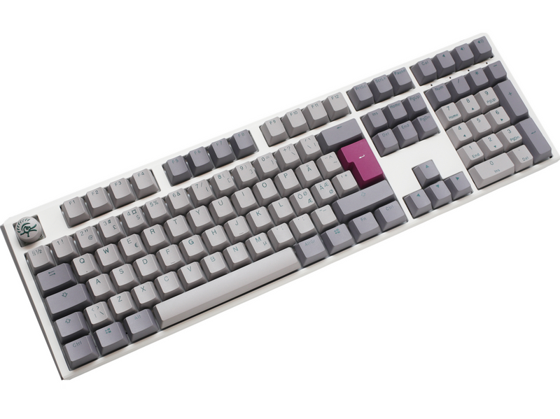 Ducky One 3 - Mist Grey - Fullsize - Cherry Blue - RGB - Gaming Tastatur -
