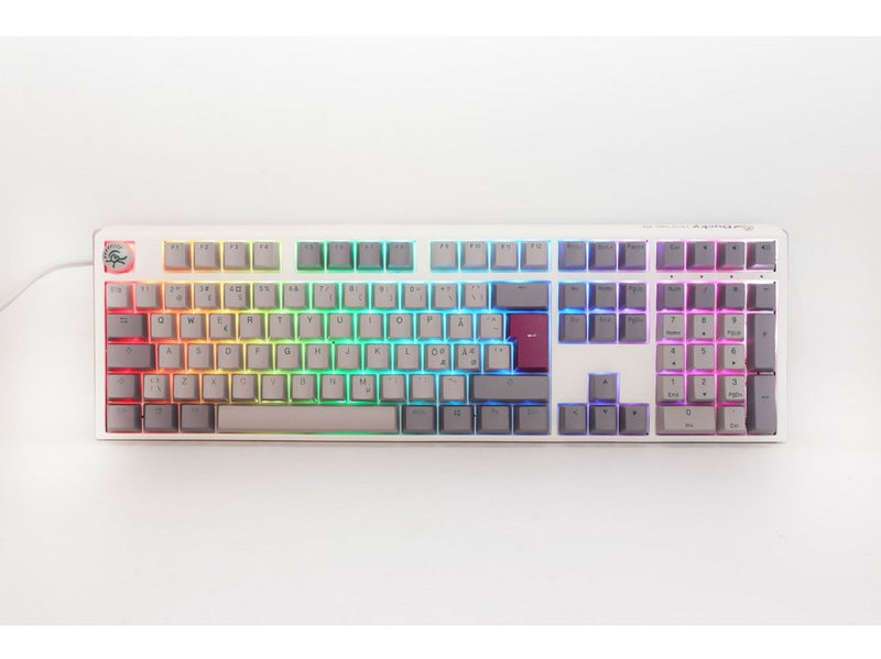 Ducky One 3 - Mist Grey - Fullsize - Cherry Blue - RGB - Gaming Tastatur -