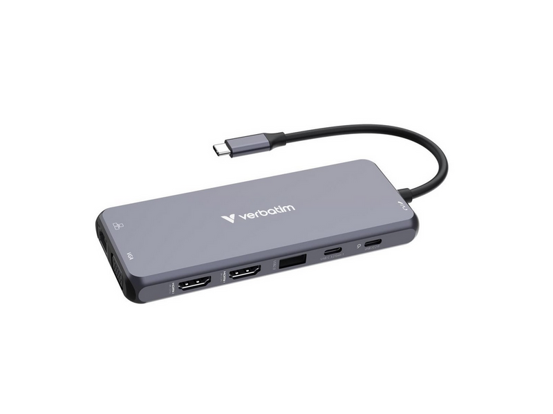 Verbatim CMH-14 14-Port USB-C Pro Multiport Hub USB-Hubs - USB 3.1 - 14 - Grau