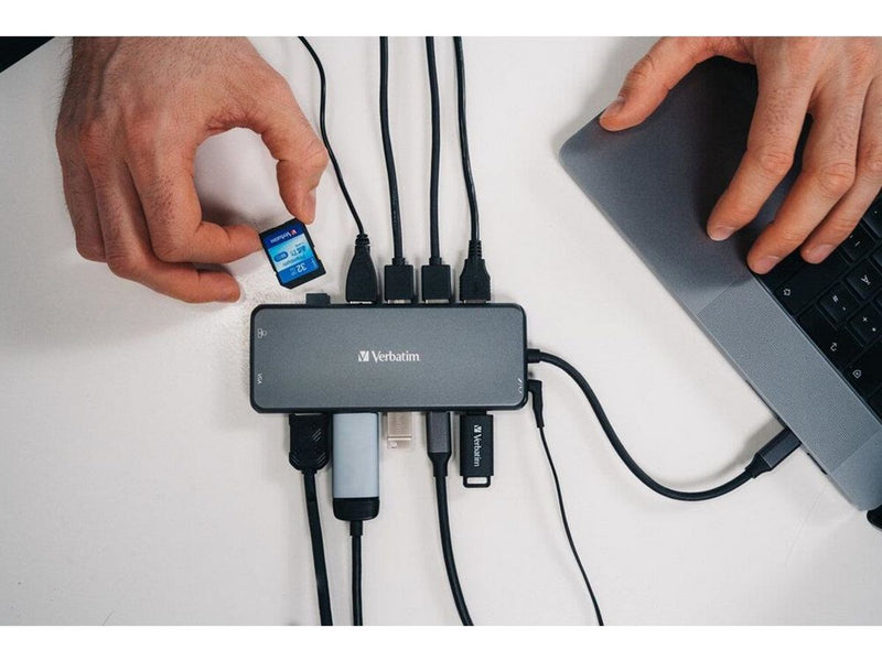 Verbatim CMH-14 14-Port USB-C Pro Multiport Hub USB-Hubs - USB 3.1 - 14 - Grau