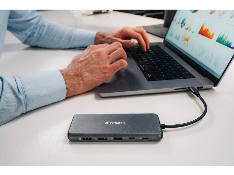Verbatim CMH-14 14-Port USB-C Pro Multiport Hub USB-Hubs - USB 3.1 - 14 - Grau